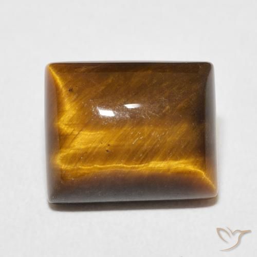 6.08ct Natural Marrón jengibre Ojo de Tigre, Corte Baguette, Opaco