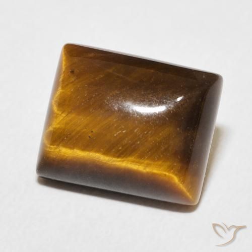 Ojo de Tigre Marrón jengibre natural de 6.08 ct, Corte Baguette, Opaco