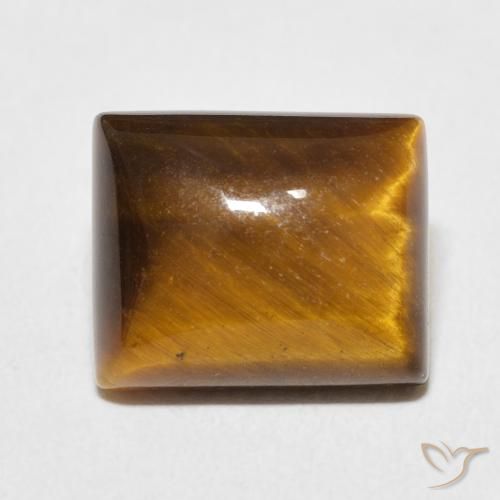 6.18ct Natural Marrón dorado Ojo de Tigre, Corte Baguette, Opaco