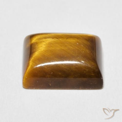 Ojo de Tigre Marrón dorado natural de 6.18 ct, Corte Baguette, Opaco