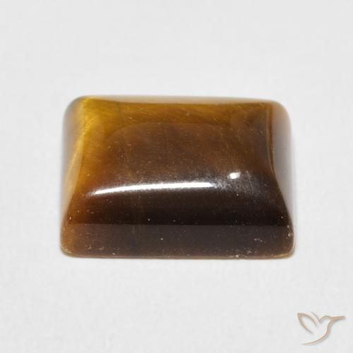 Ojo de Tigre Marrón cálido natural de 6.19 ct, Corte Baguette, Opaco