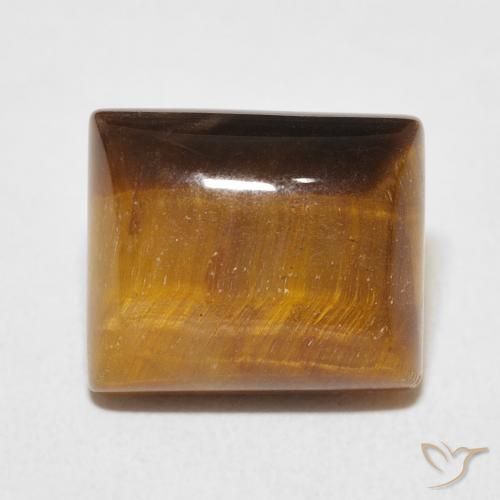 6.17ct Natural Marrón dorado Ojo de Tigre, Corte Baguette, Opaco