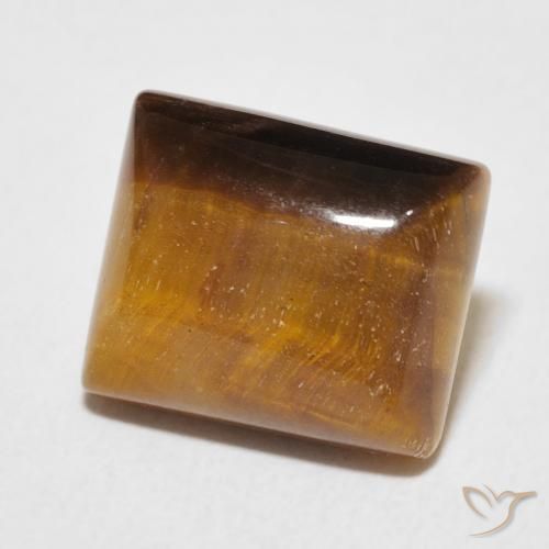 Ojo de Tigre Marrón dorado natural de 6.17 ct, Corte Baguette, Opaco