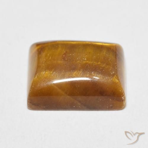 Ojo de Tigre Marrón dorado natural de 6.17 ct, Corte Baguette, Opaco