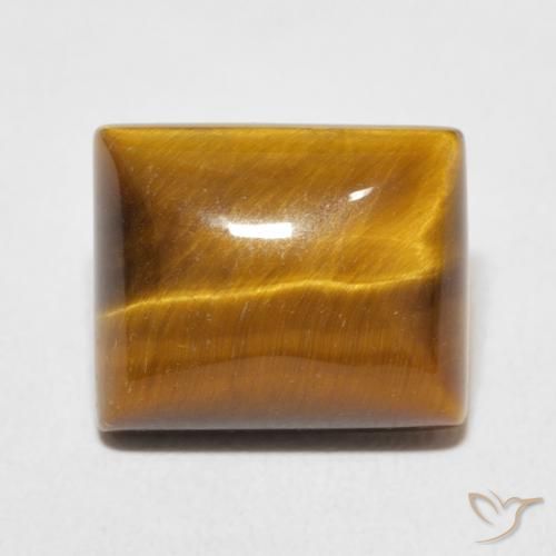 6.24ct Natural Marrón amarillento Ojo de Tigre, Corte Baguette, Opaco