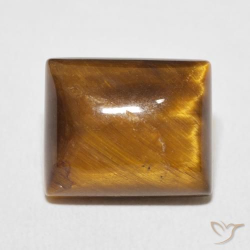 6.06ct Natural Marrón dorado Ojo de Tigre, Corte Baguette, Opaco