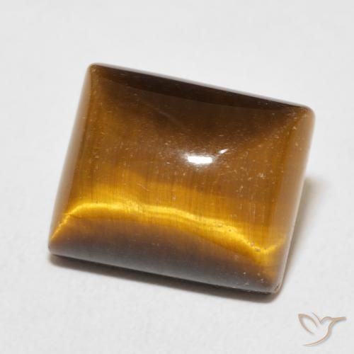 Ojo de Tigre Marrón cálido natural de 6.30 ct, Corte Baguette, Opaco