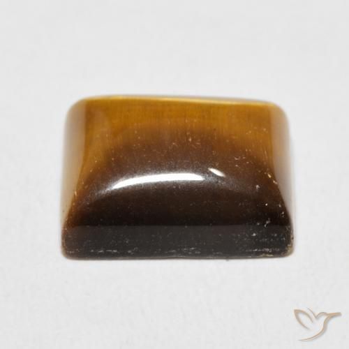 Ojo de Tigre Marrón cálido natural de 6.30 ct, Corte Baguette, Opaco