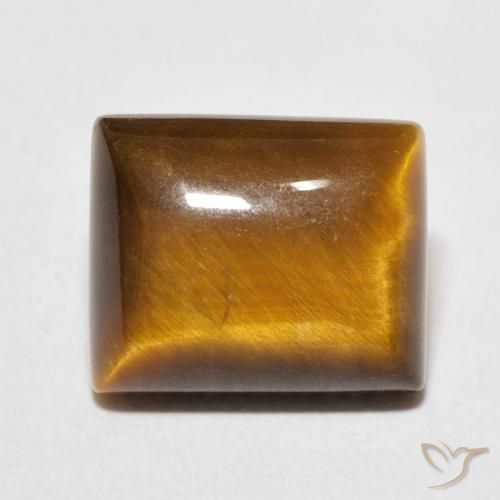 6.02ct Natural Marrón cálido Ojo de Tigre, Corte Baguette, Opaco