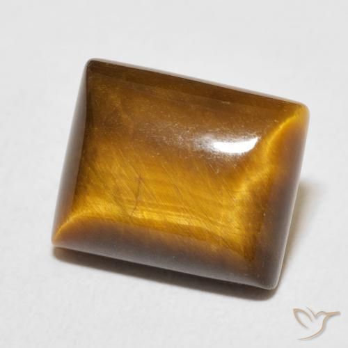 Ojo de Tigre Marrón cálido natural de 6.02 ct, Corte Baguette, Opaco