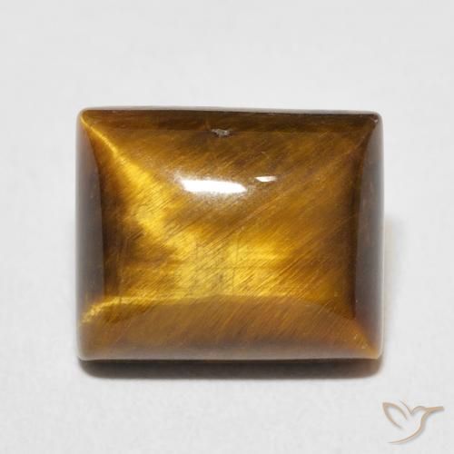 6.24ct Natural Marrón cálido Ojo de Tigre, Corte Baguette, Opaco