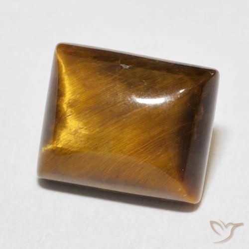 Ojo de Tigre Marrón cálido natural de 6.24 ct, Corte Baguette, Opaco