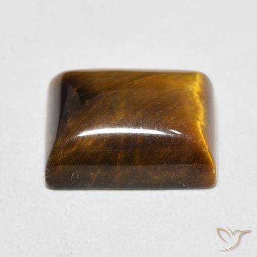 Ojo de Tigre Marrón cálido natural de 6.24 ct, Corte Baguette, Opaco