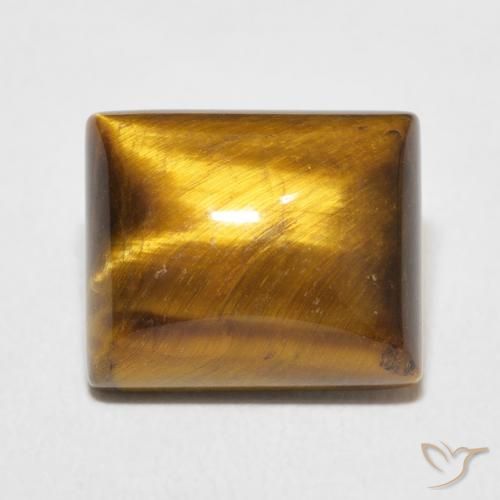 6.23ct Natural Marrón medio Ojo de Tigre, Corte Baguette, Opaco