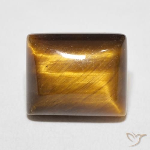 6.23ct Natural Marrón dorado Ojo de Tigre, Corte Baguette, Opaco