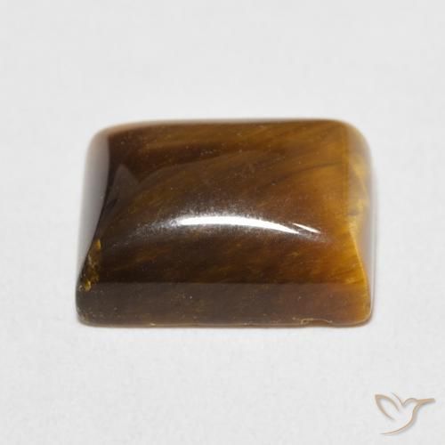 Ojo de Tigre Marrón dorado natural de 6.23 ct, Corte Baguette, Opaco