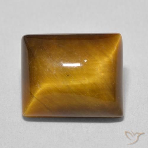 6.17ct Natural Marrón medio Ojo de Tigre, Corte Baguette, Opaco