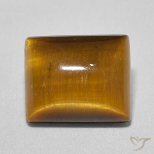 6.23ct Natural Marrón dorado Ojo de Tigre, Corte Baguette, Opaco