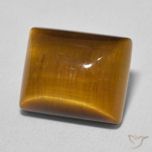 Ojo de Tigre Marrón dorado natural de 6.23 ct, Corte Baguette, Opaco