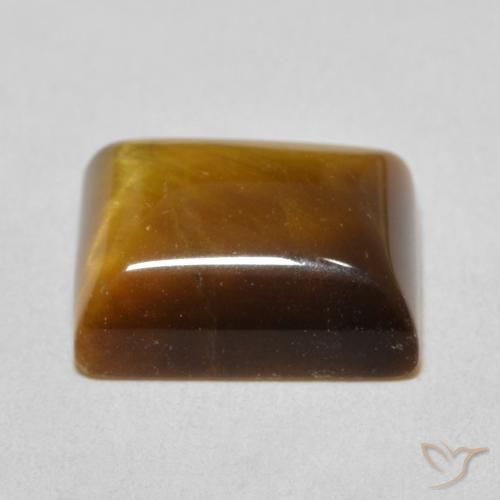 Ojo de Tigre Medium Light-Brown natural de 6.18 ct, Corte Baguette, Opaco