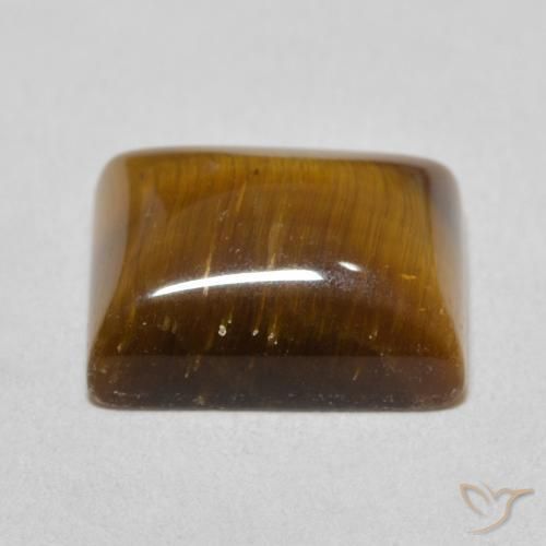 Ojo de Tigre Marrón cálido natural de 6.25 ct, Corte Baguette, Opaco