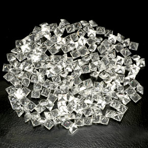 Gemas de topacio blanco natural de  ct, cuadrado, VVS-VS