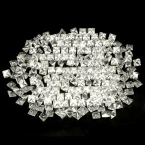 Gemas de topacio blanco natural de  ct, cuadrado, VVS-VS
