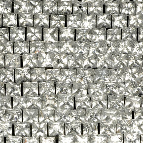 Gemas de topacio blanco natural de  ct, cuadrado, VVS-VS