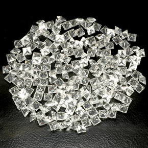 Gemas de topacio blanco natural de  ct, cuadrado, VVS-VS