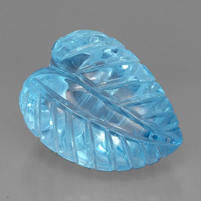 Topacio azul natural de 39,36 ct, transparente, transparente / translúcido