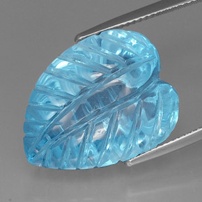 Topacio azul natural de 39,36 ct, transparente, transparente / translúcido