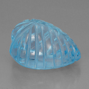 Topacio azul natural de 39,36 ct, transparente, transparente / translúcido