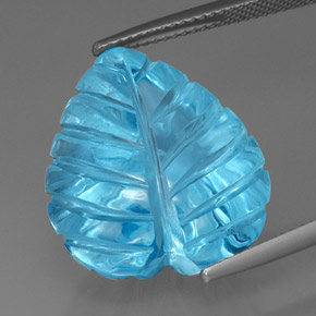 Topacio azul natural de 35,24 ct, transparente, transparente / translúcido