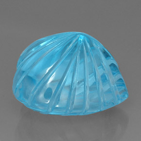Topacio azul natural de 35,24 ct, transparente, transparente / translúcido
