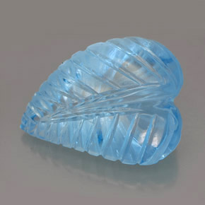 Topacio azul natural de 27,74 ct, forma elegante, transparente