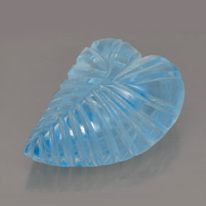 Topacio azul natural de 27,74 ct, forma elegante, transparente