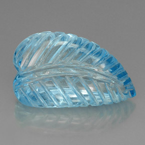 Topacio azul natural de 44,87 ct, transparente, transparente / translúcido