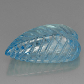 Topacio azul natural de 44,87 ct, transparente, transparente / translúcido