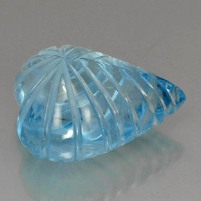 Topacio azul natural de 37,46 ct, transparente, transparente / translúcido