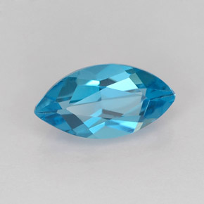 Topacio azul natural de 1,40 ct, marquesa, VVS-VS