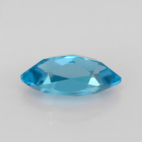 Topacio azul natural de 1,40 ct, marquesa, VVS-VS