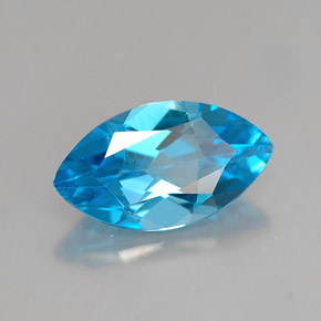 Topacio azul natural de 1,54 ct, marquesa, VVS