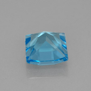 Topacio azul natural de 3,20 ct, cuadrado, VVS-VS