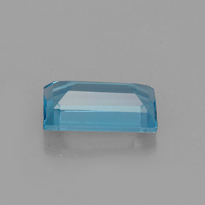 Topacio azul natural de 1,83 ct, baguette, VVS
