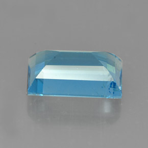 Topacio azul natural de 2,17 ct, baguette, VS