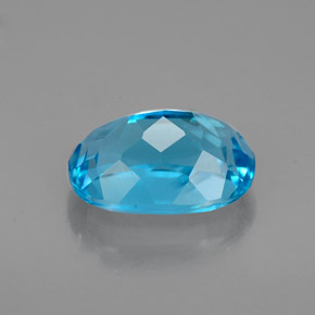Topacio azul natural de 2,17 ct, corte óvalo, VVS-VS
