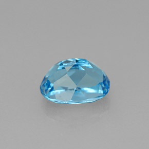 Topacio azul natural de 1,81 ct, corte óvalo, VS