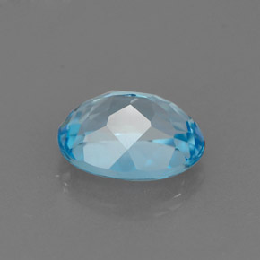 Topacio azul natural de 1,84 ct, corte óvalo, VVS-VS