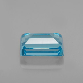 Topacio azul natural de 2,47 ct, baguette, VS