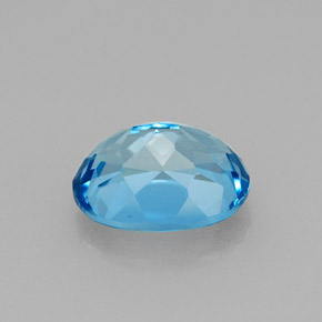 Topacio azul natural de 2,48 ct, corte óvalo, VVS